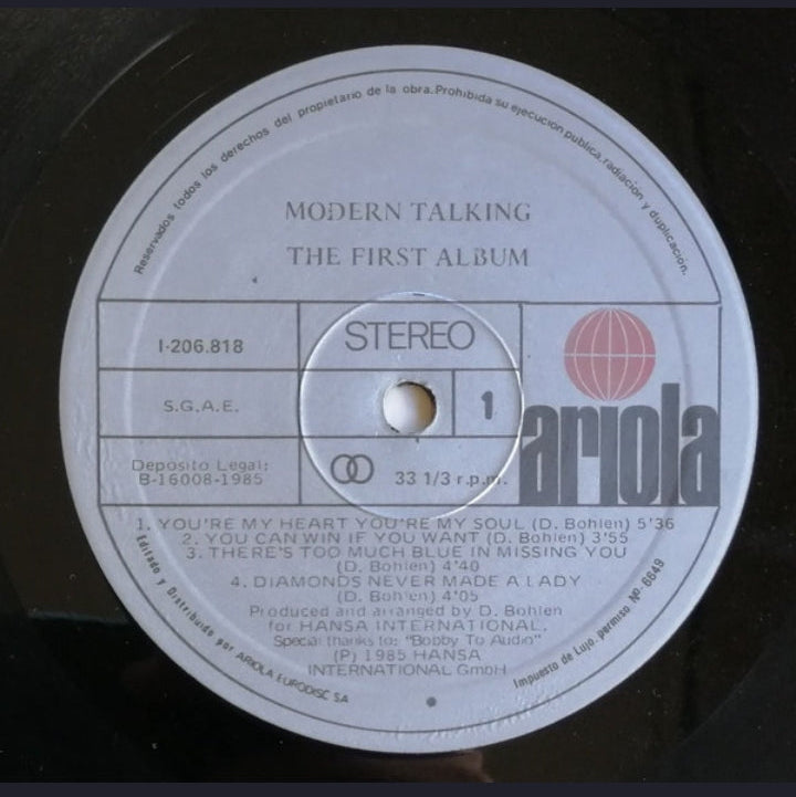Modern Talking - The 1st Album (Edición Original España, 1985)