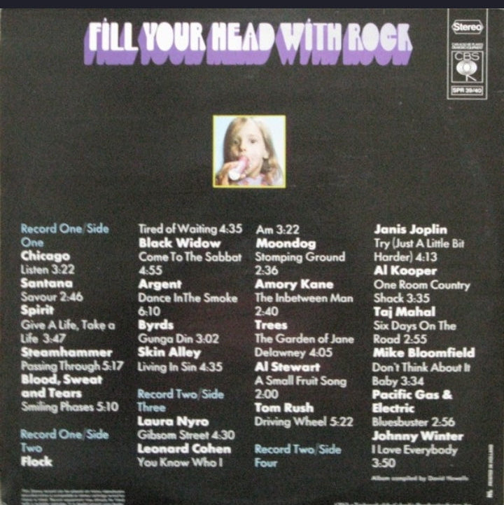 Artistas Varios - Fill Your Head With Rock (Edición Doble LP Europa, 1970)