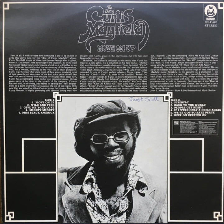 Curtis Mayfield - The Best Of Curtis Mayfield (Edición Original UK, 1974)