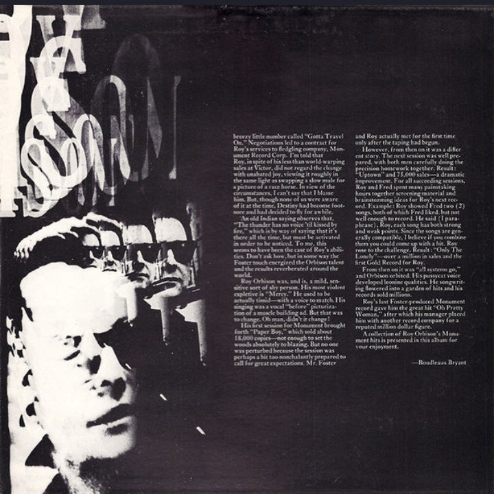 Roy Orbison - The All-Time Greatest Hits Of Roy Orbison (Edición Doble LP España, CBS / Monument)
