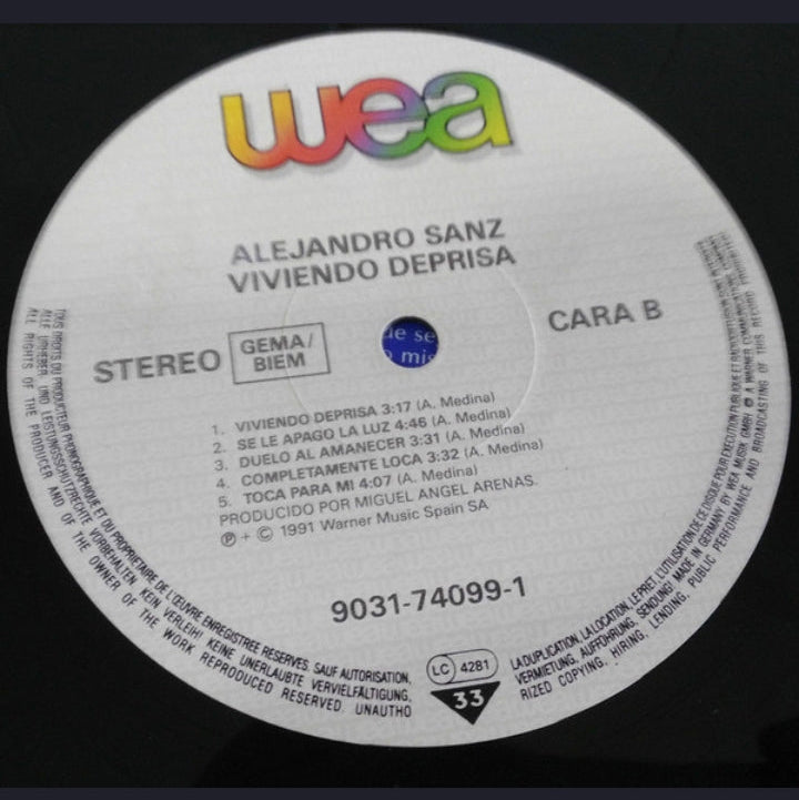 Alejandro Sanz - Viviendo Deprisa (Edición España, 1991)