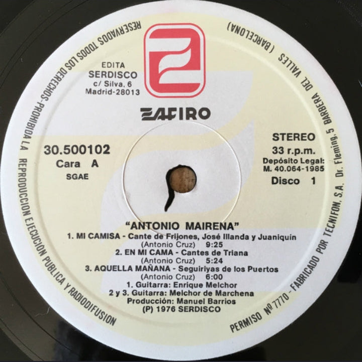 ANTONIO MAIRENA - ESQUEMA HISTÓRICO DEL CANTE FLAMENCO