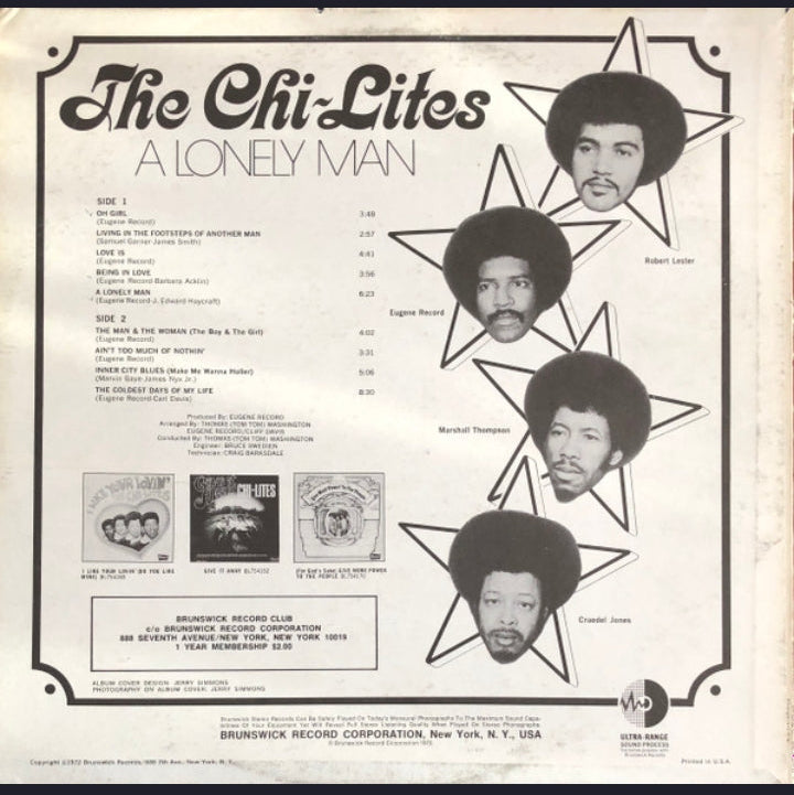 The Chi-Lites - A Lonely Man (Edición Original US, Brunswick, 1972)