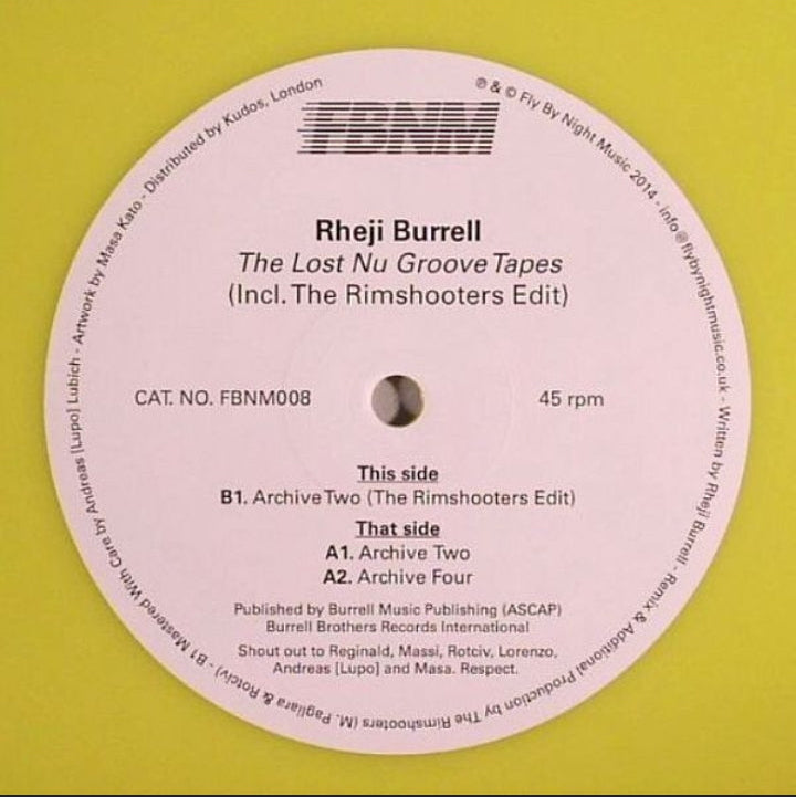 Rheji Burrell - The Lost Nu Groove Tapes (Edición Original UK, Vinilo Amarillo, 2014)