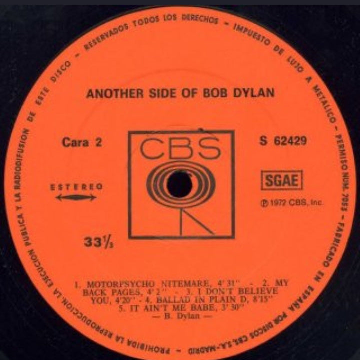 BOB DYLAN - ANOTHER SIDE OF BOB DYLAN