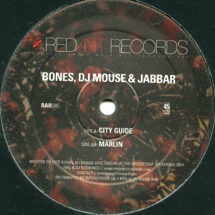 Pete Bones, DJ Mouse &amp; Jabbar - City Guide / Marlin (Edición Original UK, Red Ant, 2004)