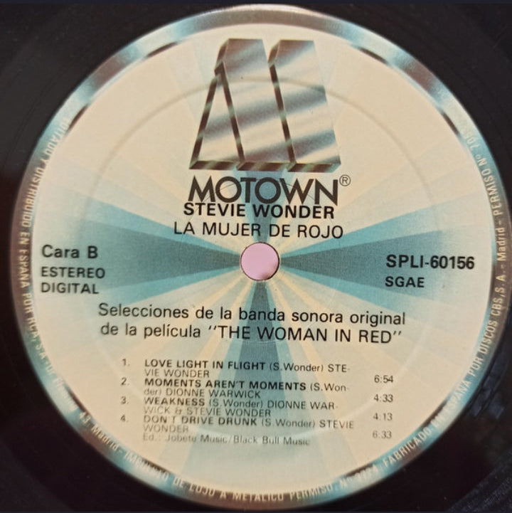 Stevie Wonder - La Mujer De Rojo (Banda Sonora Original) (Edición Original España, 1984)