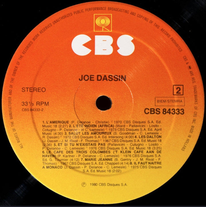 Joe Dassin - Joe Dassin (Edición Original Europea, 1980)