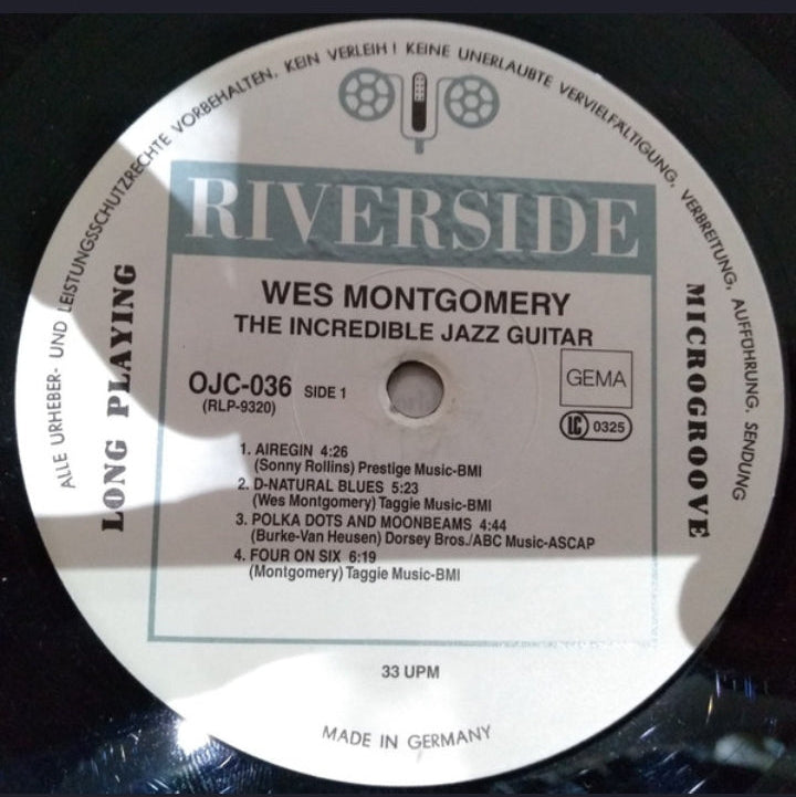 WES MONTGOMERY - THE INCREDIBLE JAZZ GUITAR OF WES MONTGOMERY