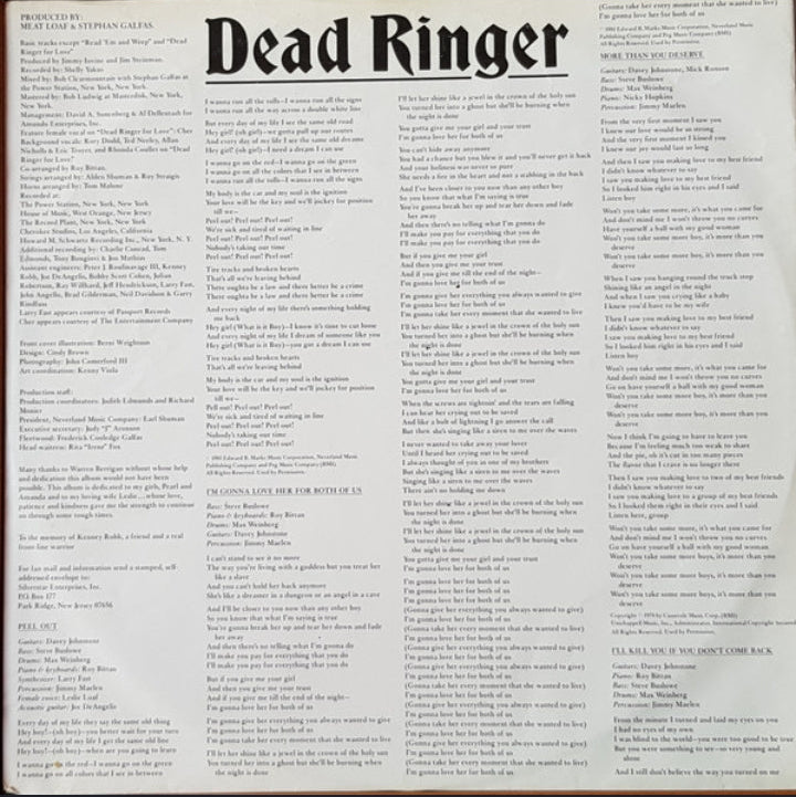 Meat Loaf - Dead Ringer (Edición España, 1981)