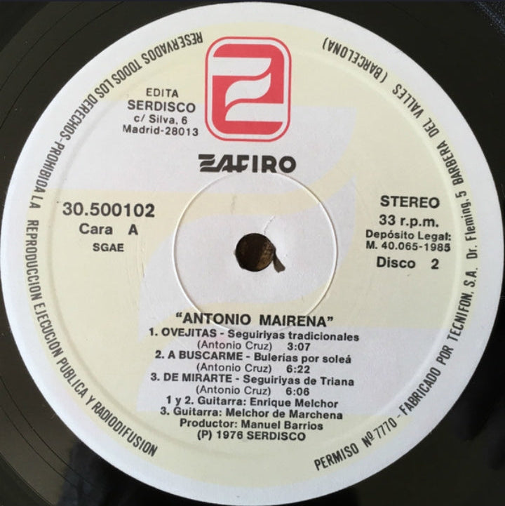 ANTONIO MAIRENA - ESQUEMA HISTÓRICO DEL CANTE FLAMENCO