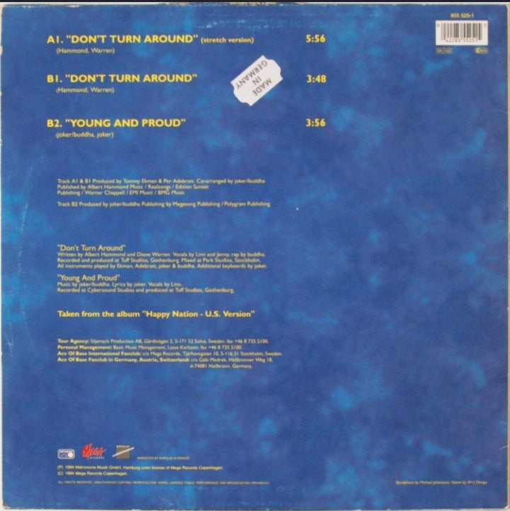 Ace Of Base - Don't Turn Around (Edición Original Alemania, Metronome, 1994)