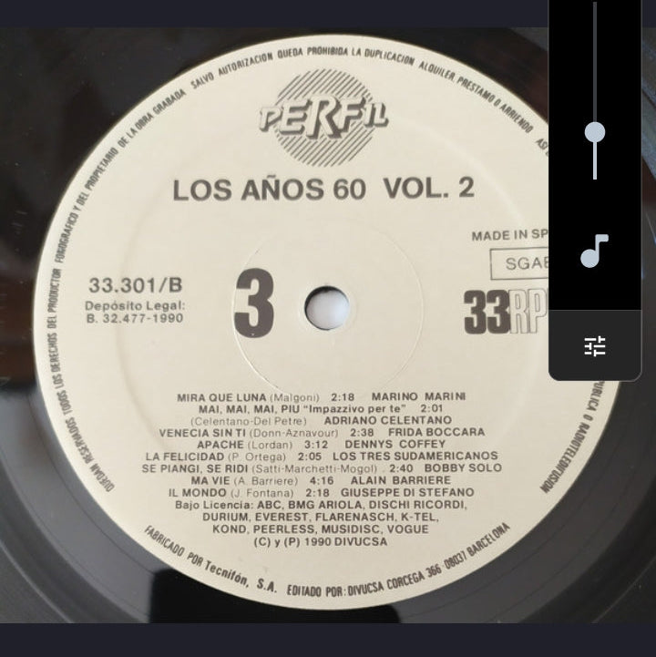 Artistas Varios - Los Años 60 Vol.2 (Edición Triple LP España, 1990)