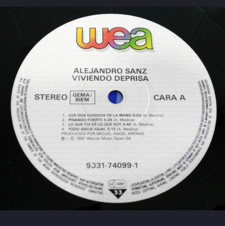 Alejandro Sanz - Viviendo Deprisa (Edición España, 1991)