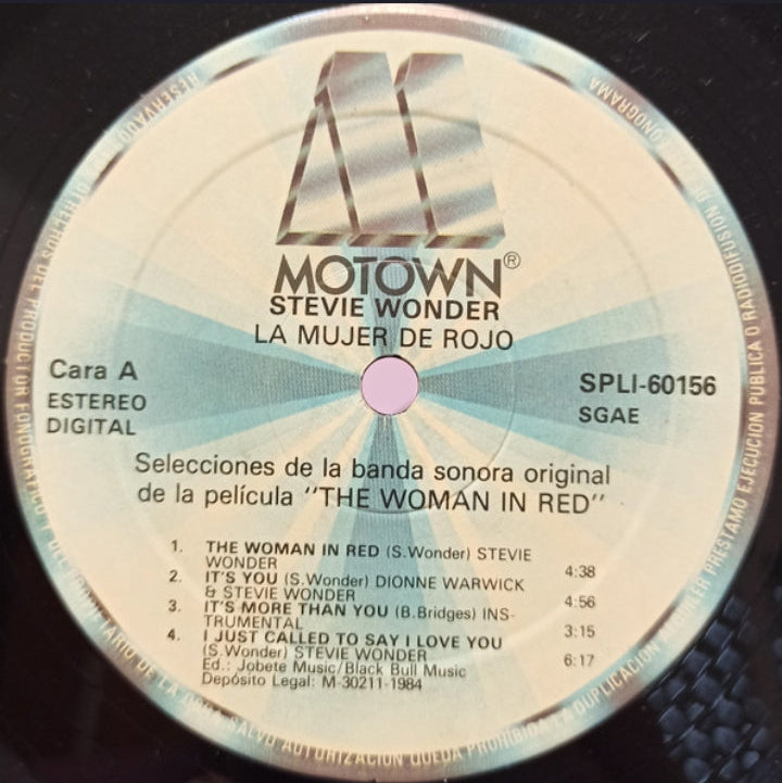 Stevie Wonder - La Mujer De Rojo (Banda Sonora Original) (Edición Original España, 1984)