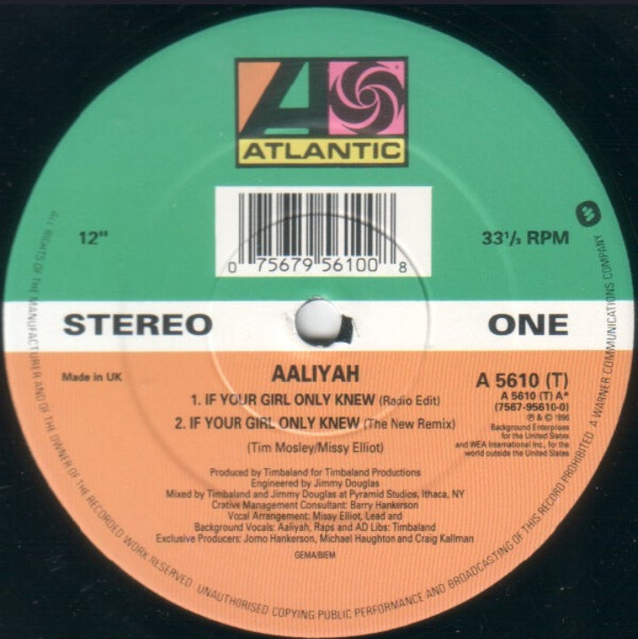 Aaliyah - If Your Girl Only Knew / One In A Million (Edición Original UK, 1997)