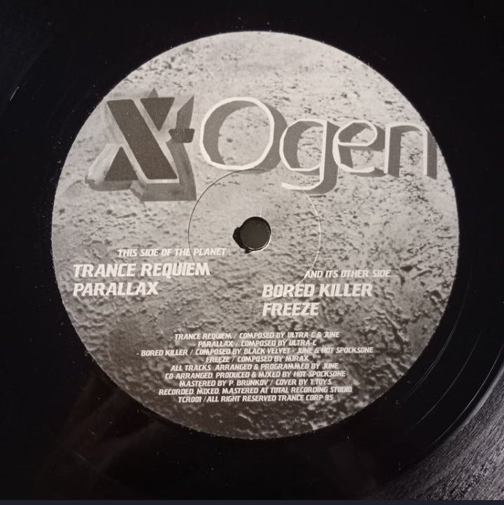 X-Ogen - Trance Requiem / Parallax / Bored Killer / Freeze (Edición Original Suiza, Trance Corp Records, 1995)