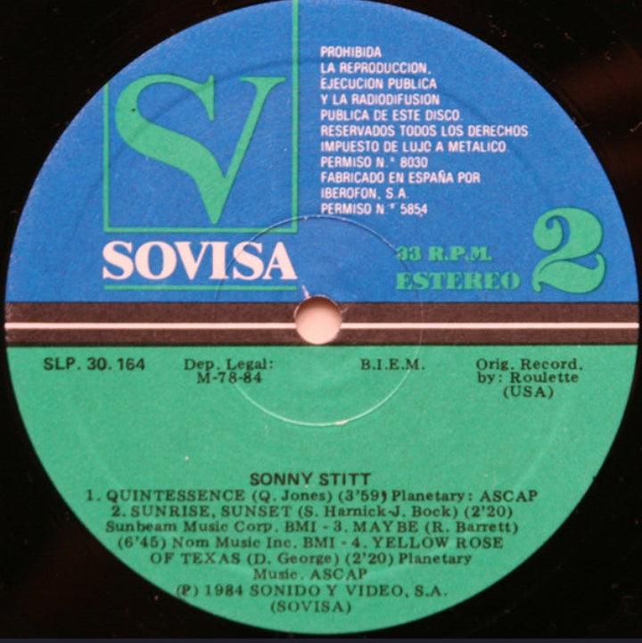 Sonny Stitt - Sonny Stitt (Edición Original España, 1984)